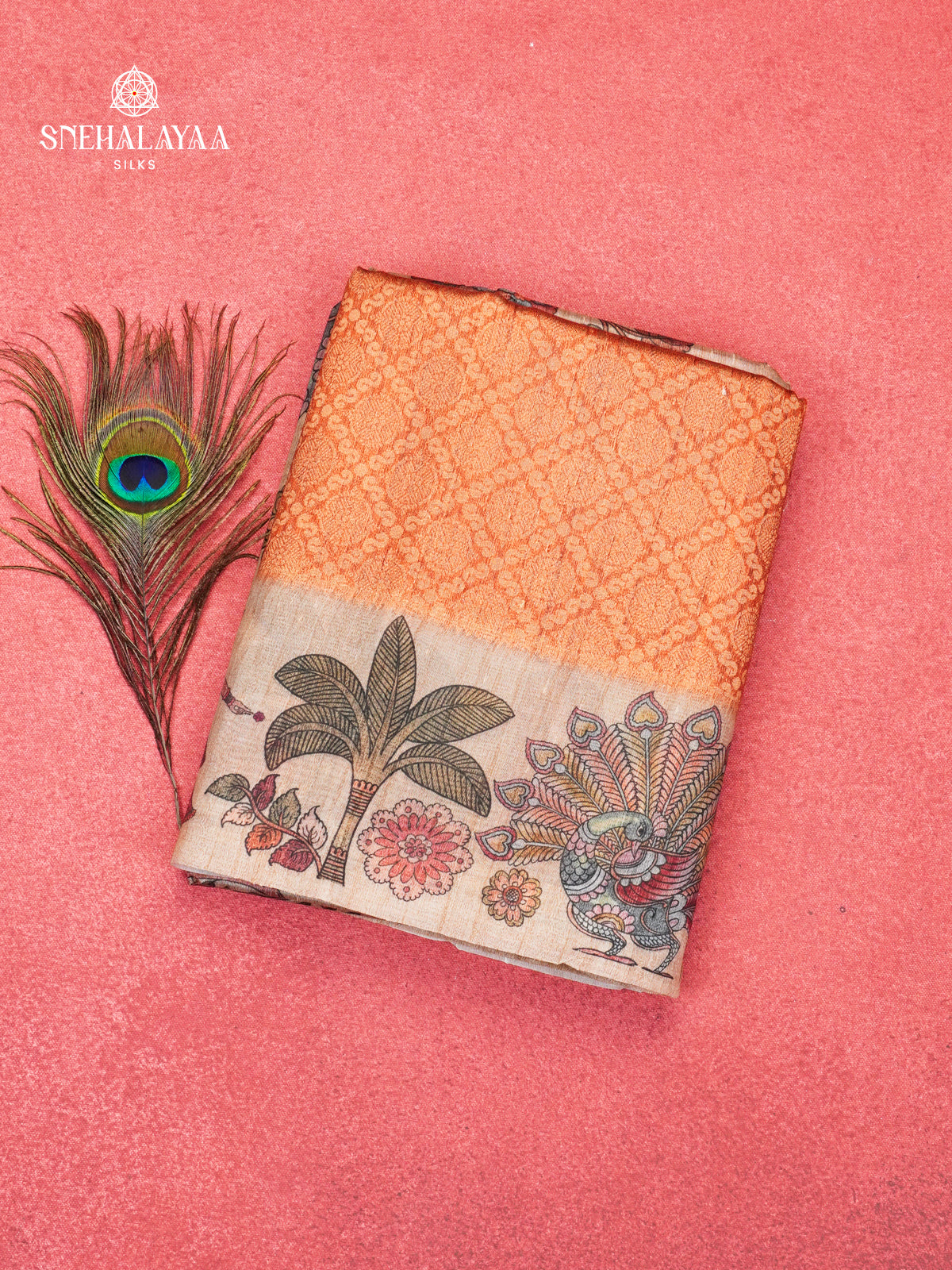 Orange Banaras Saree