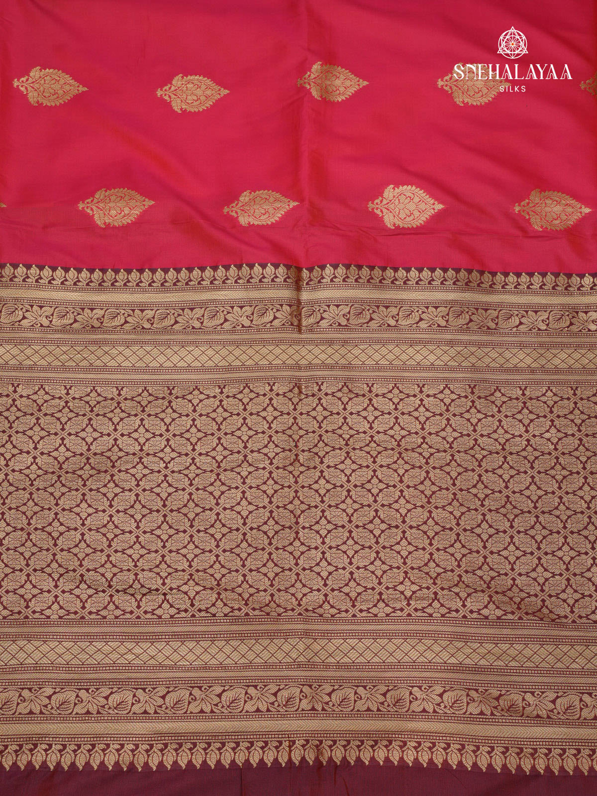 Rani Pink Banarasi Silk Saree