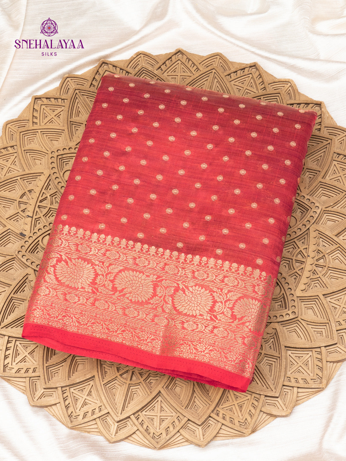 Red Raw Silk Saree