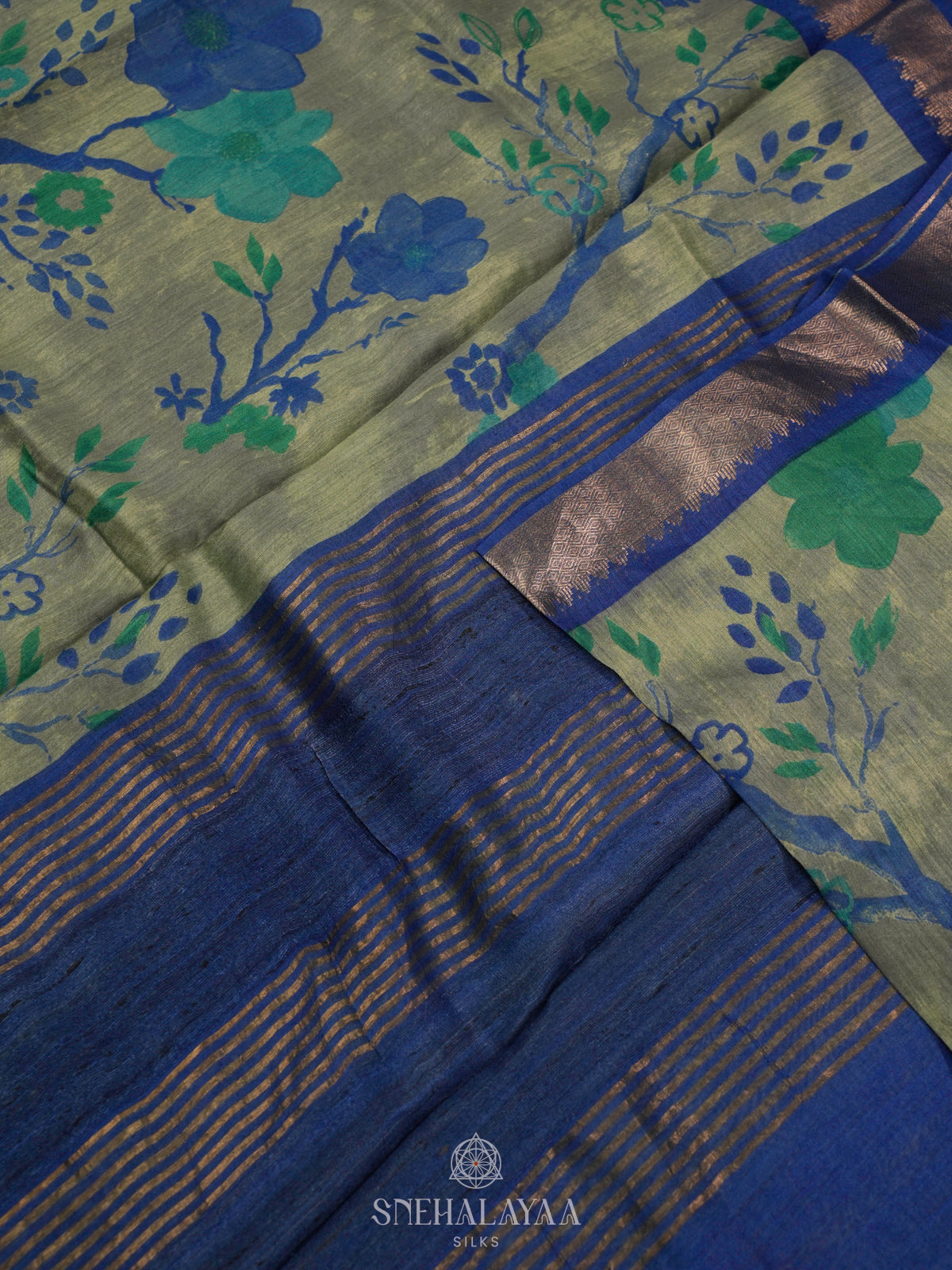 Grey Chanderi Saree