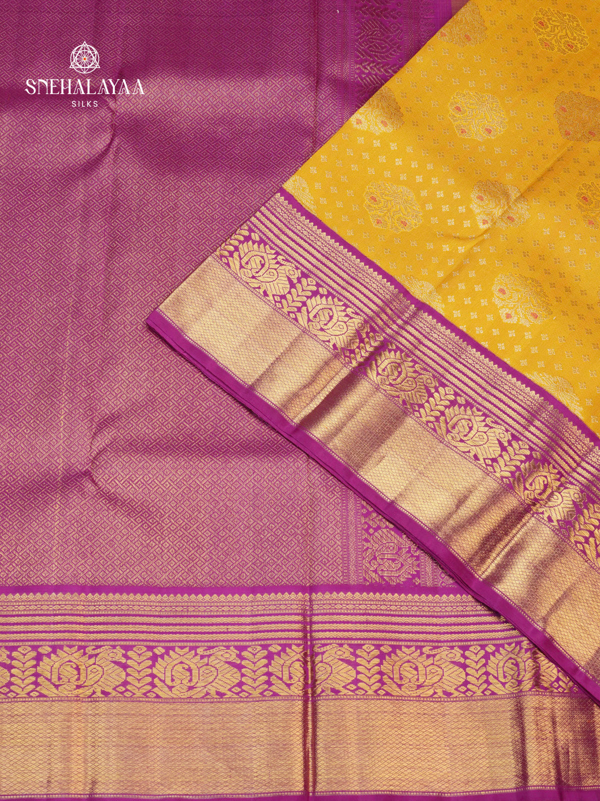 Yellow Kanjivaram Silk Saree