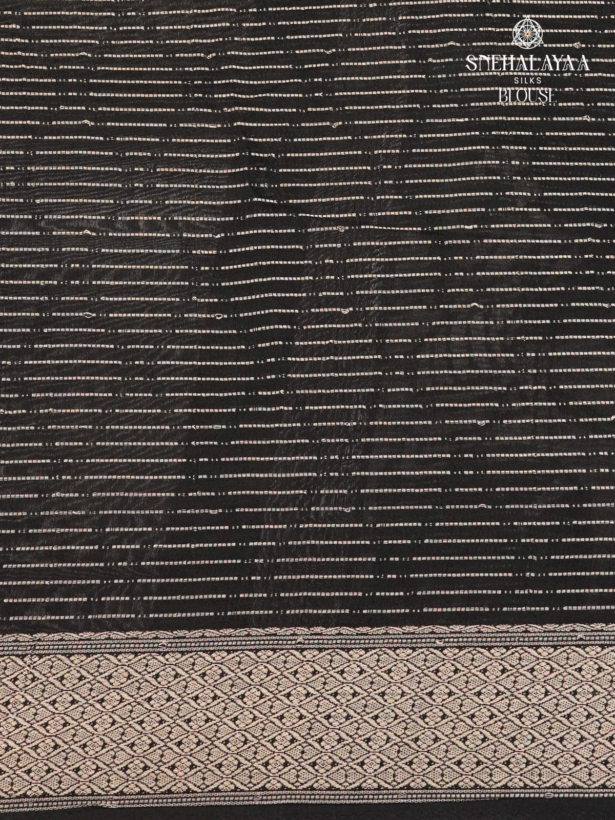 Black Chanderi Saree