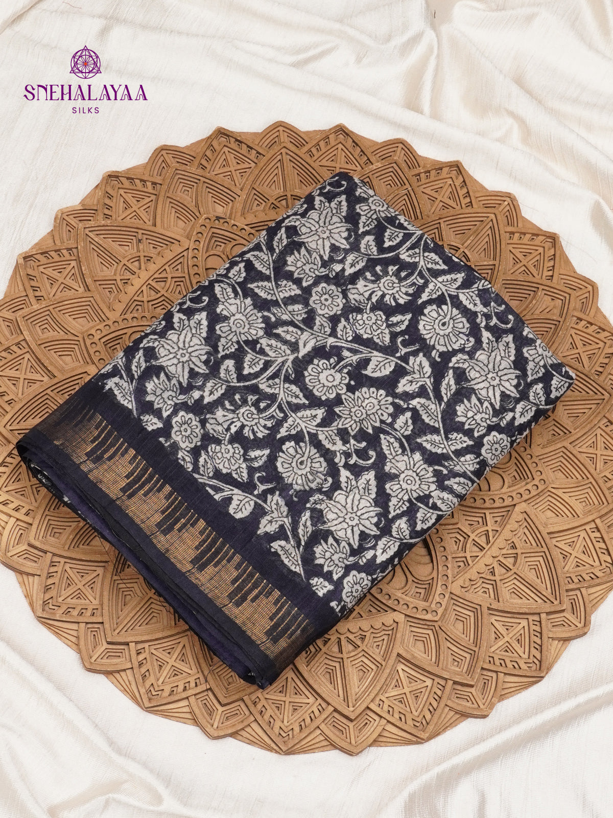 Black Bamboo Silk Saree