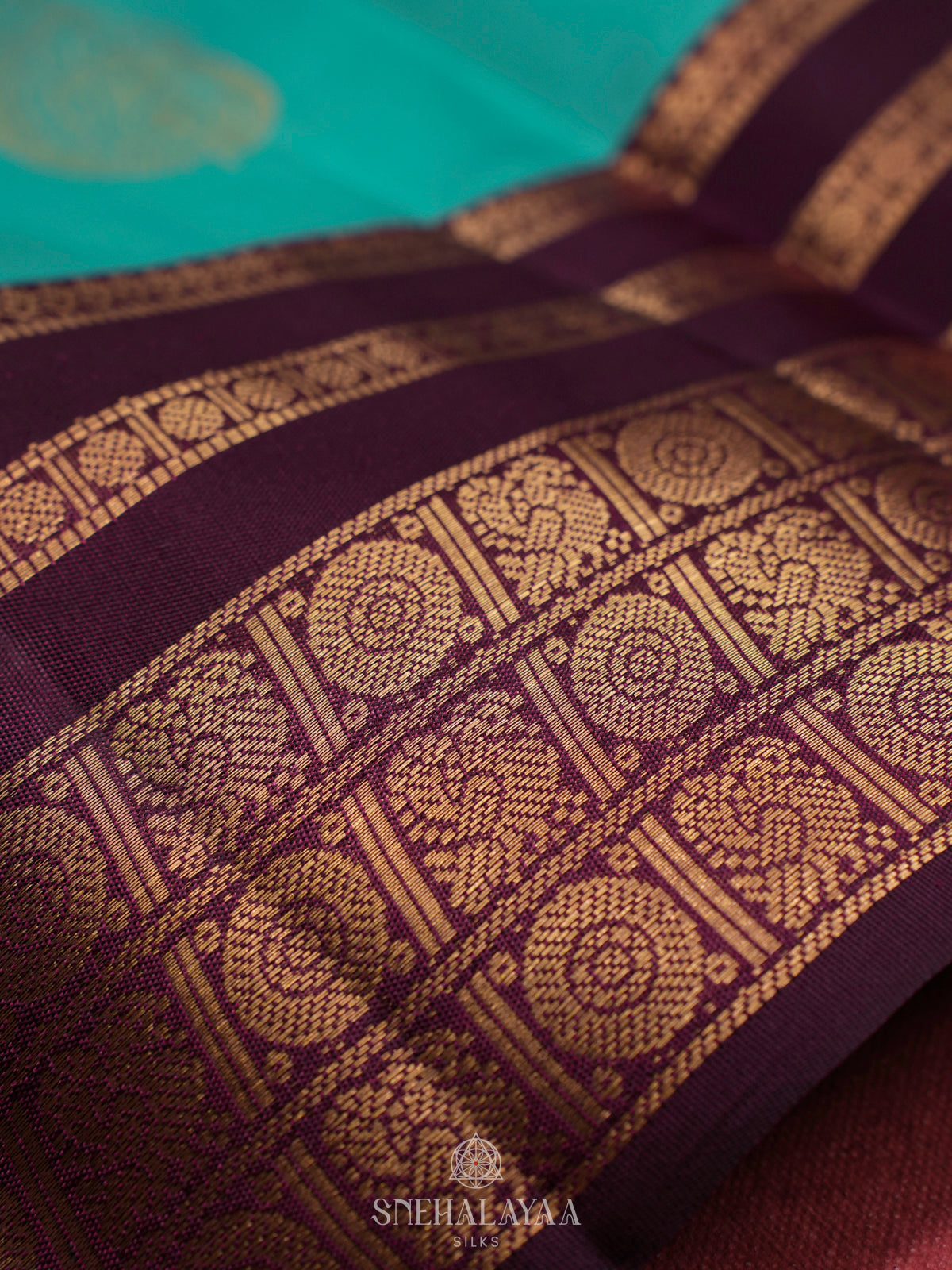 Sky Blue Kanjivaram Silk Saree