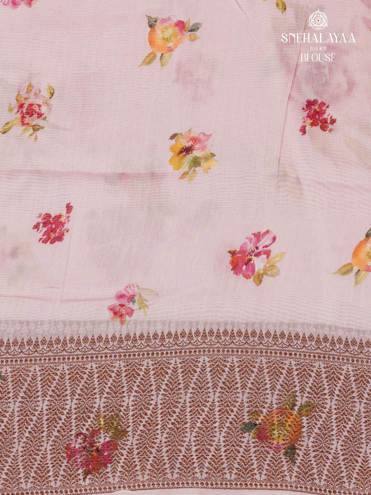 Pastel Pink Chanderi Saree