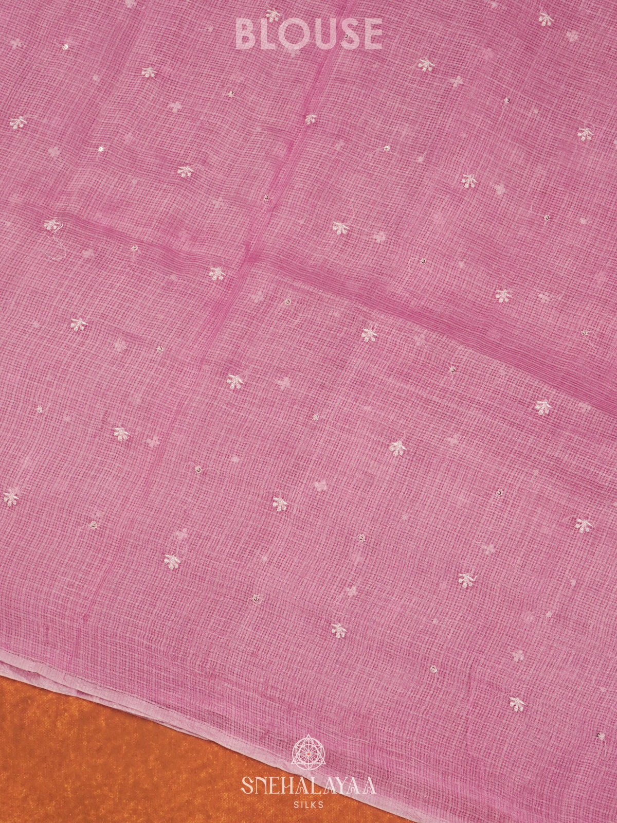 Pink Kota Embroidery Saree