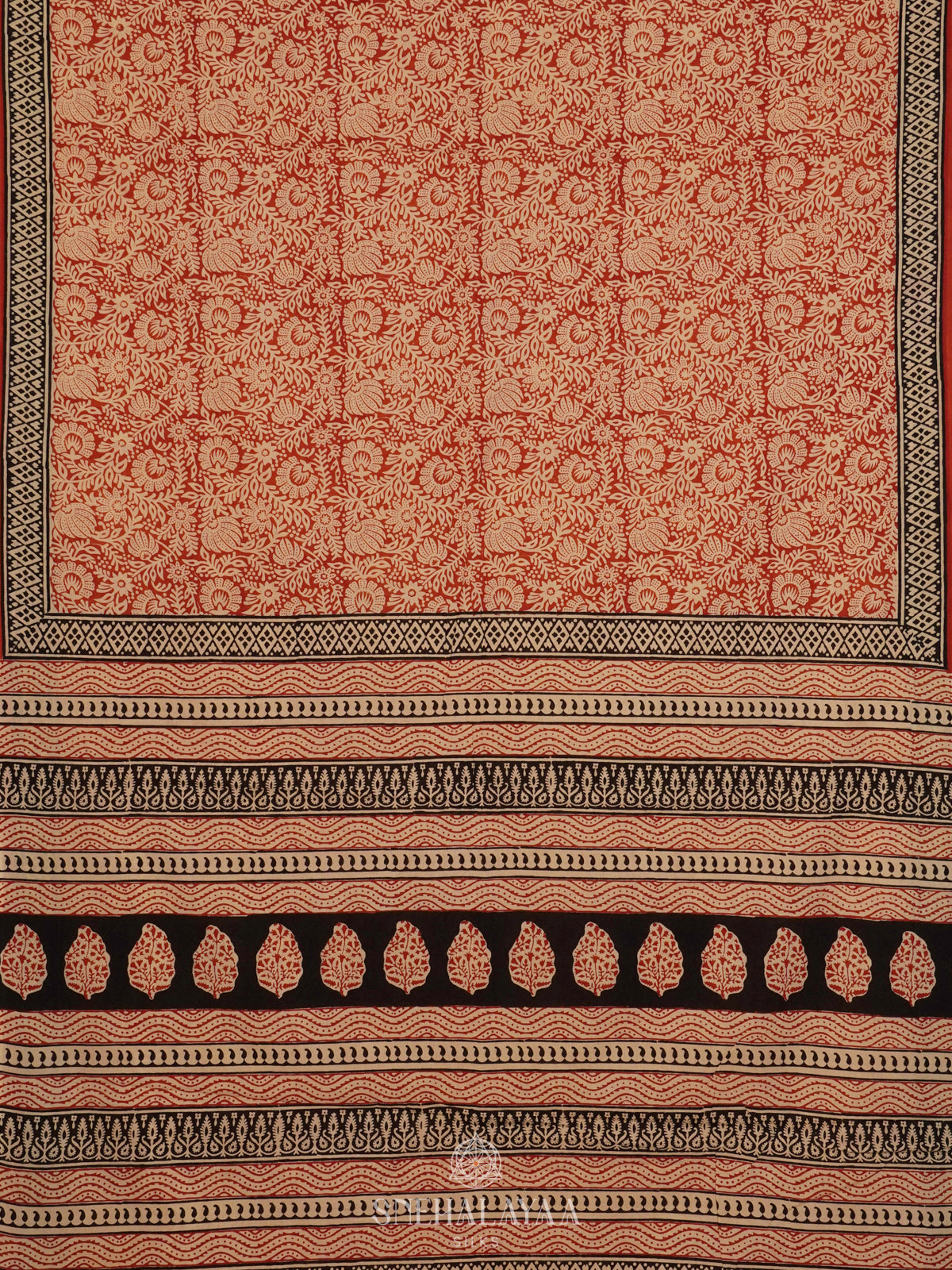 Maroon Jaipur Cotton Saree