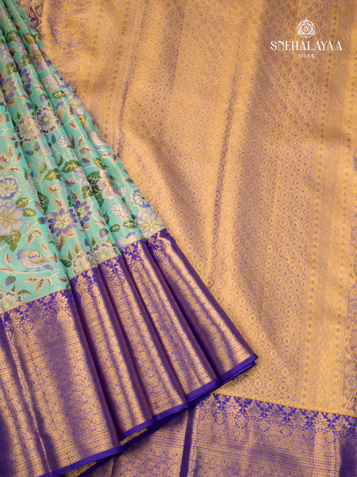 Pale Blue Tissue Kanjivaram Silk Saree