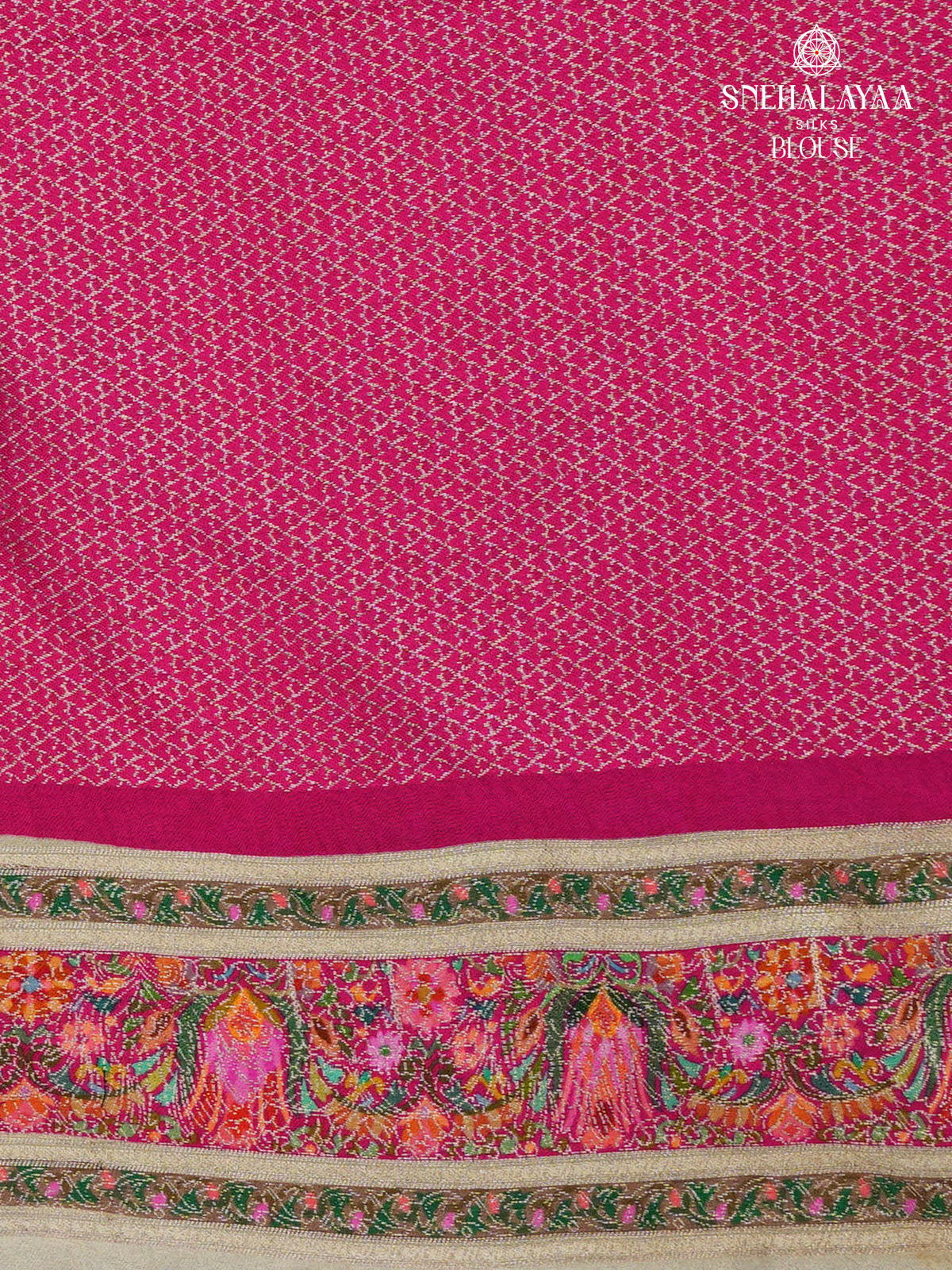 Beige Banaras Silk Saree