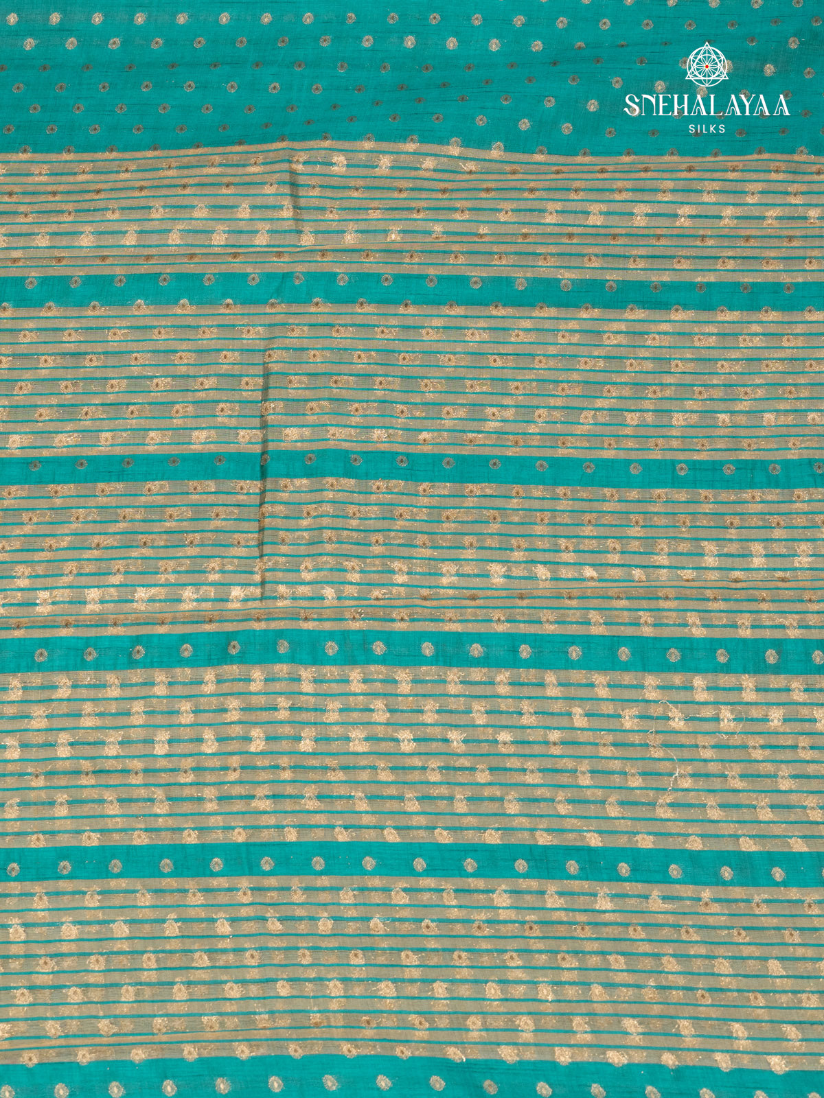 Teal Blue Raw Silk Saree