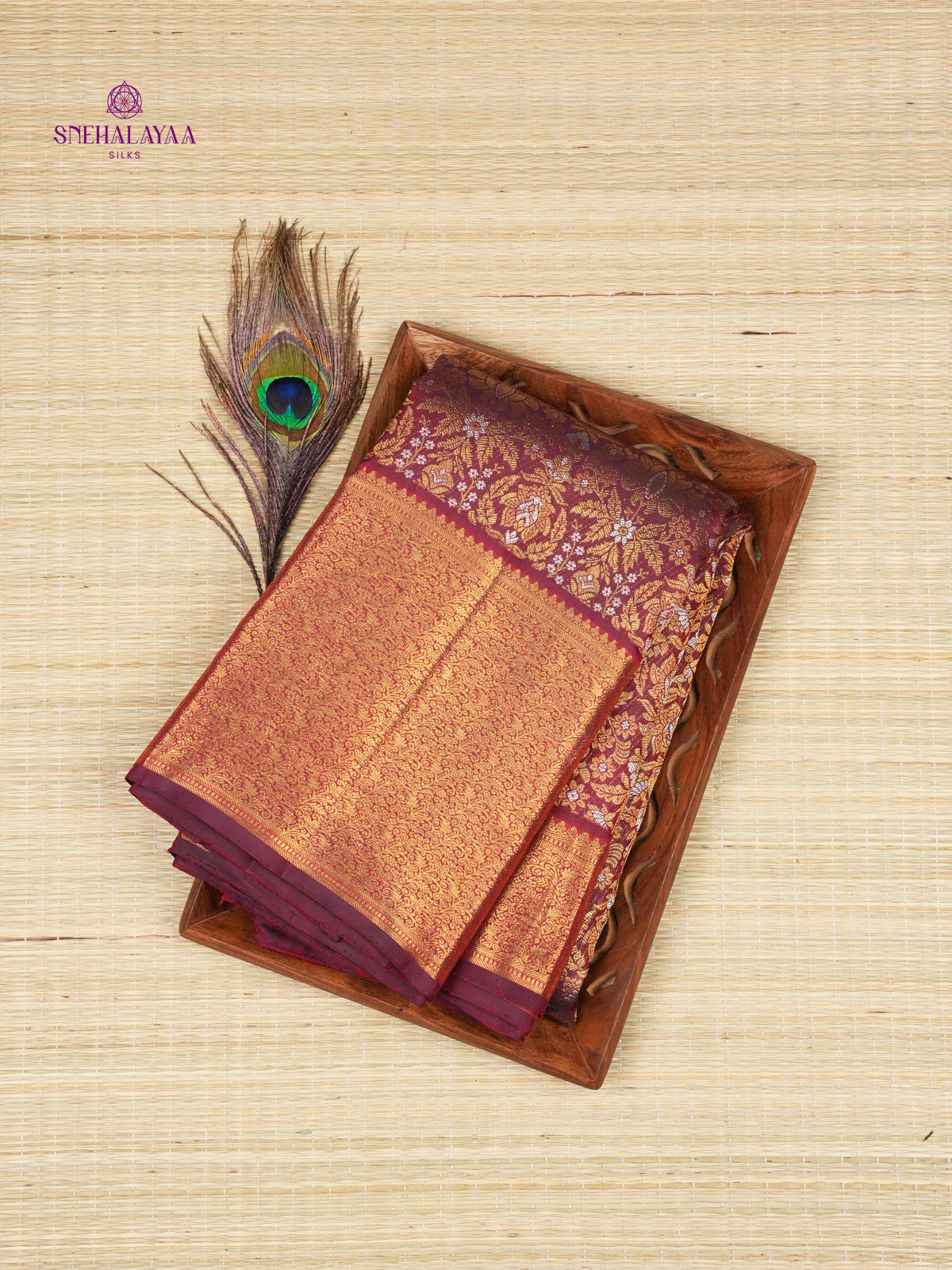 Maroon Kanjivaram Silk Saree