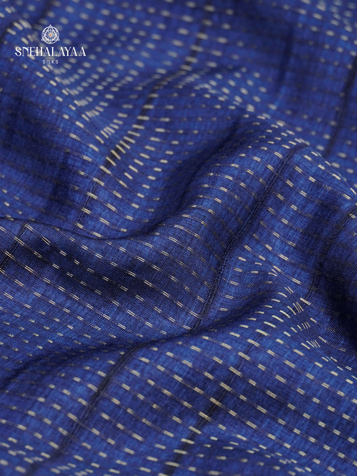 Blue Munga Tussar Embroidery Saree