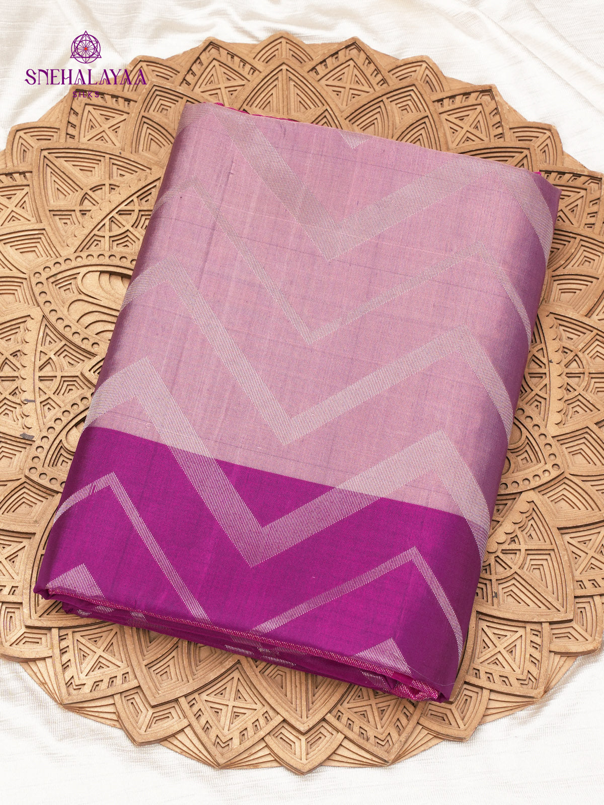 Lavender Kanjivaram Soft Silk Saree