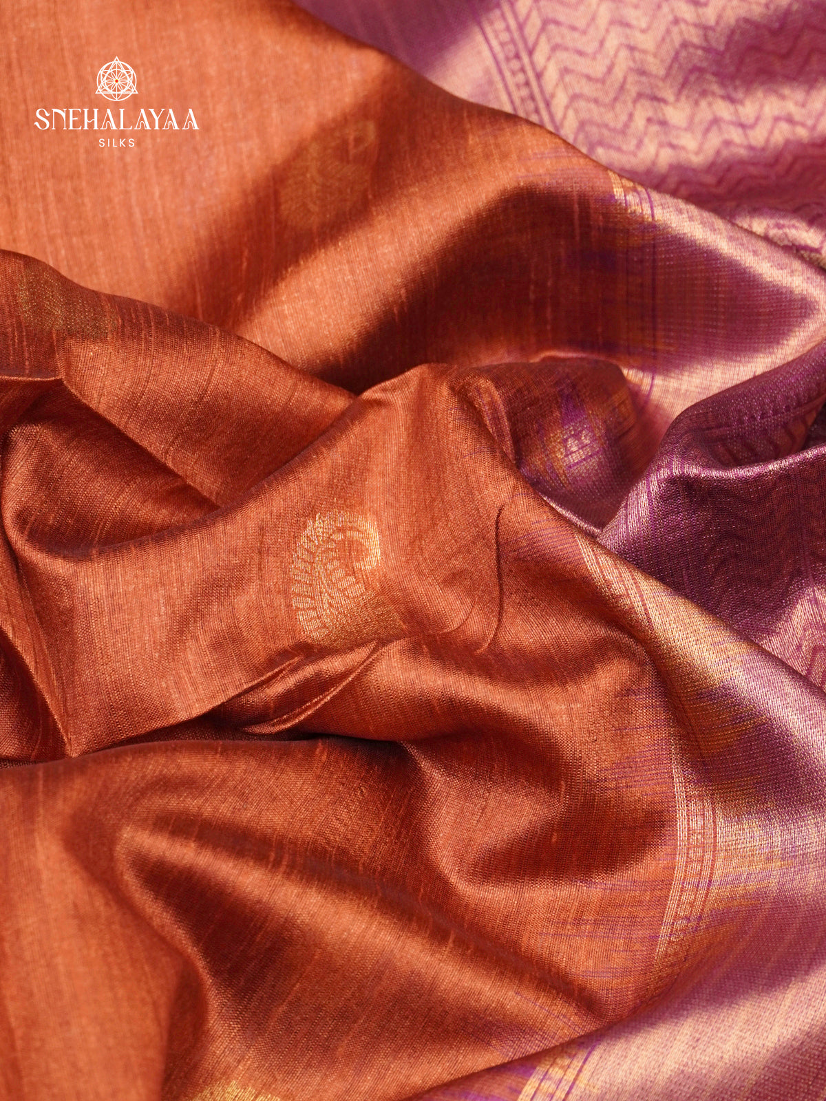 Orange Jute Saree