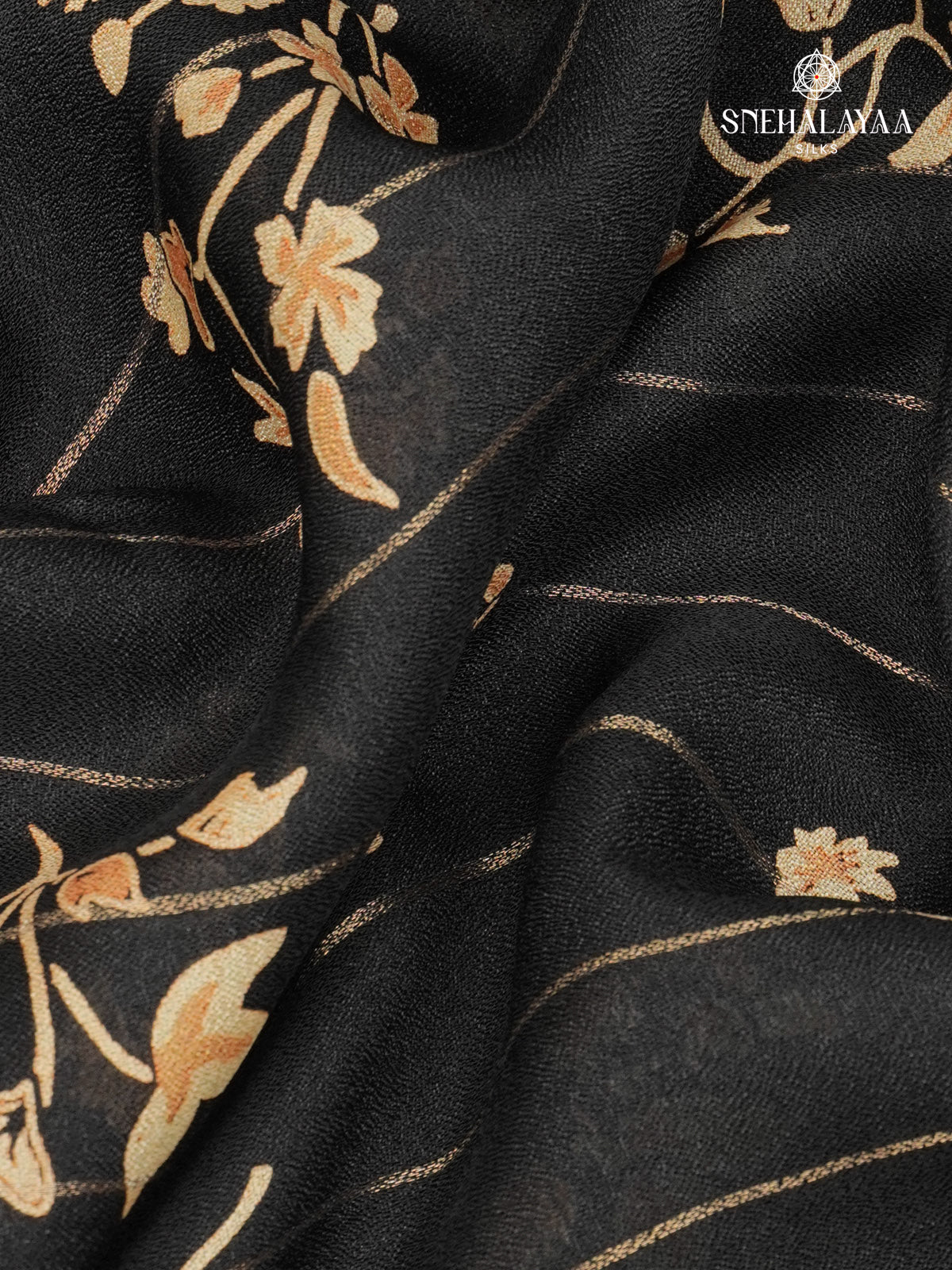 Black Dola Silk Saree