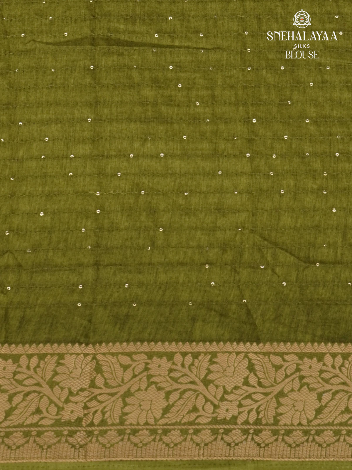 Olive Green Dola Silk Saree