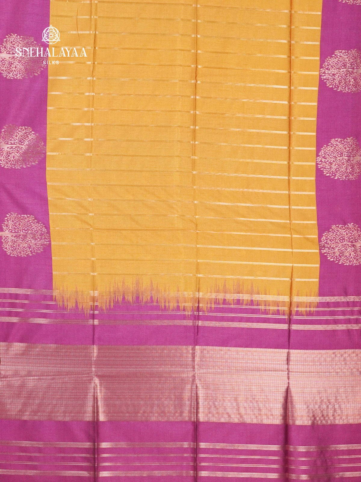 Orange Jute Saree