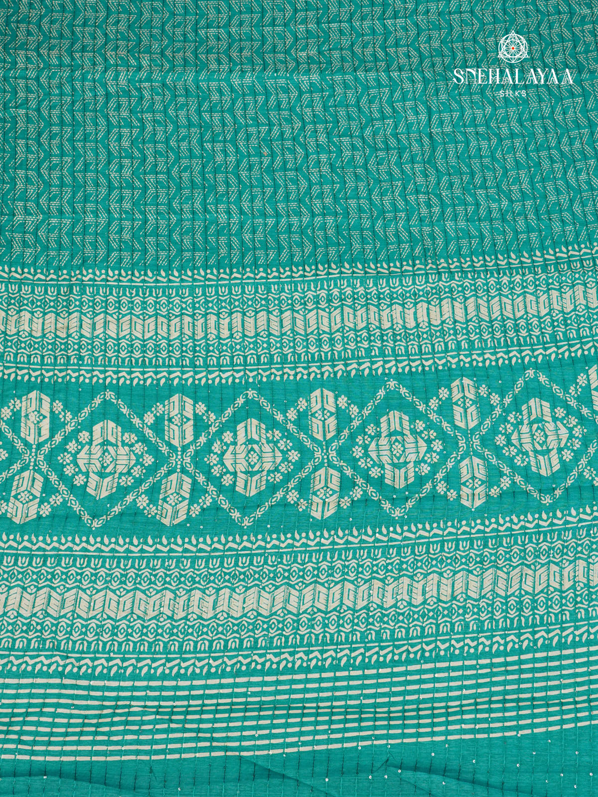 Ocean Blue Dola Silk Saree