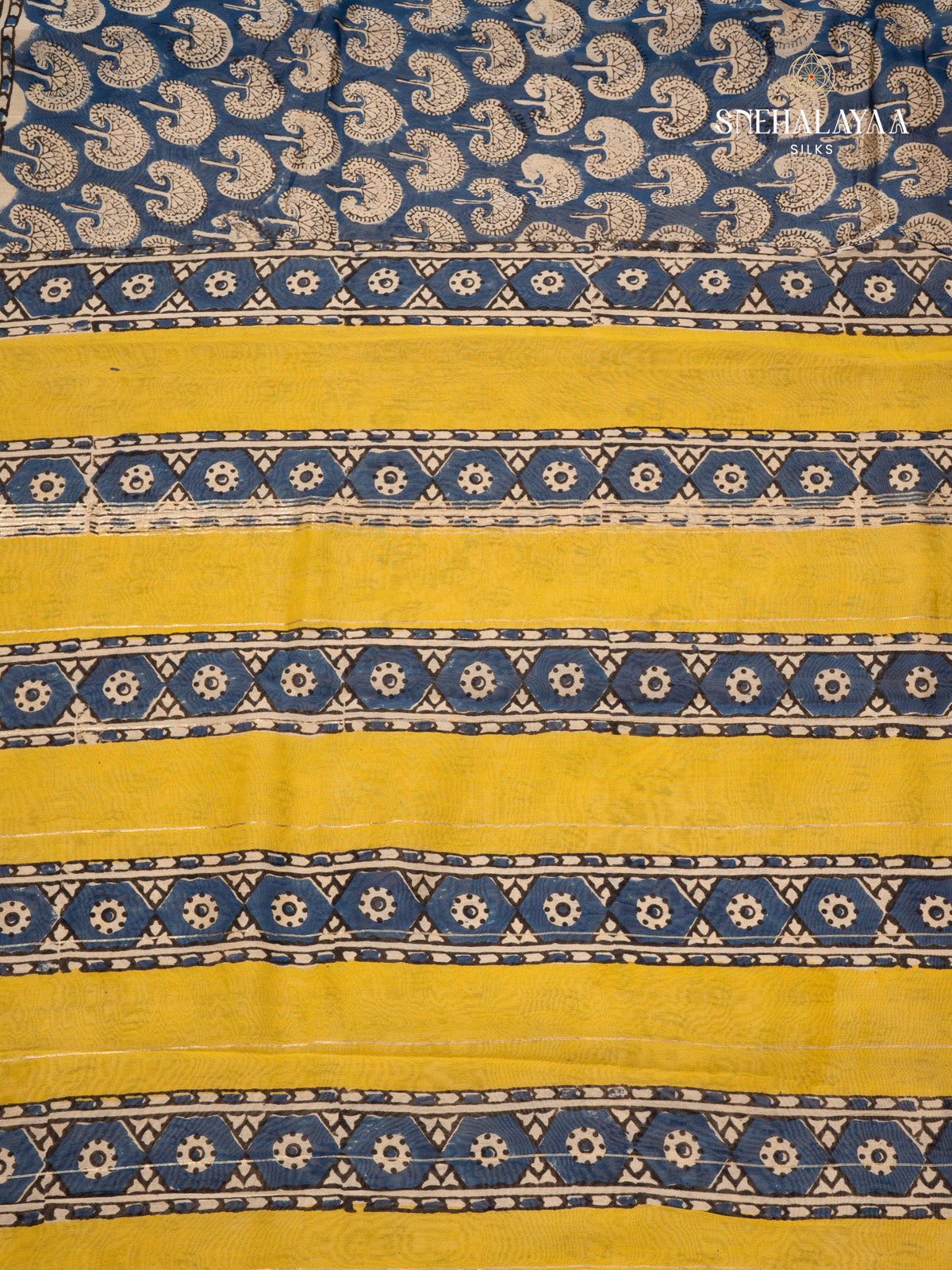 Blue Chanderi Saree
