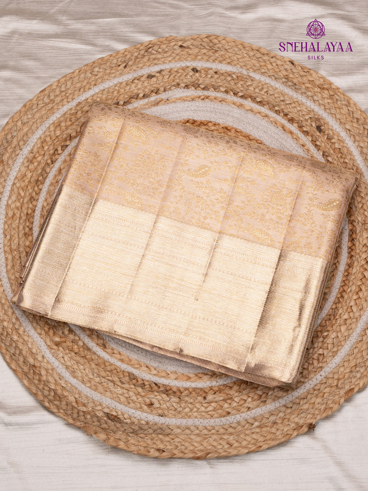 Sandal Kanjivaram Silk Saree