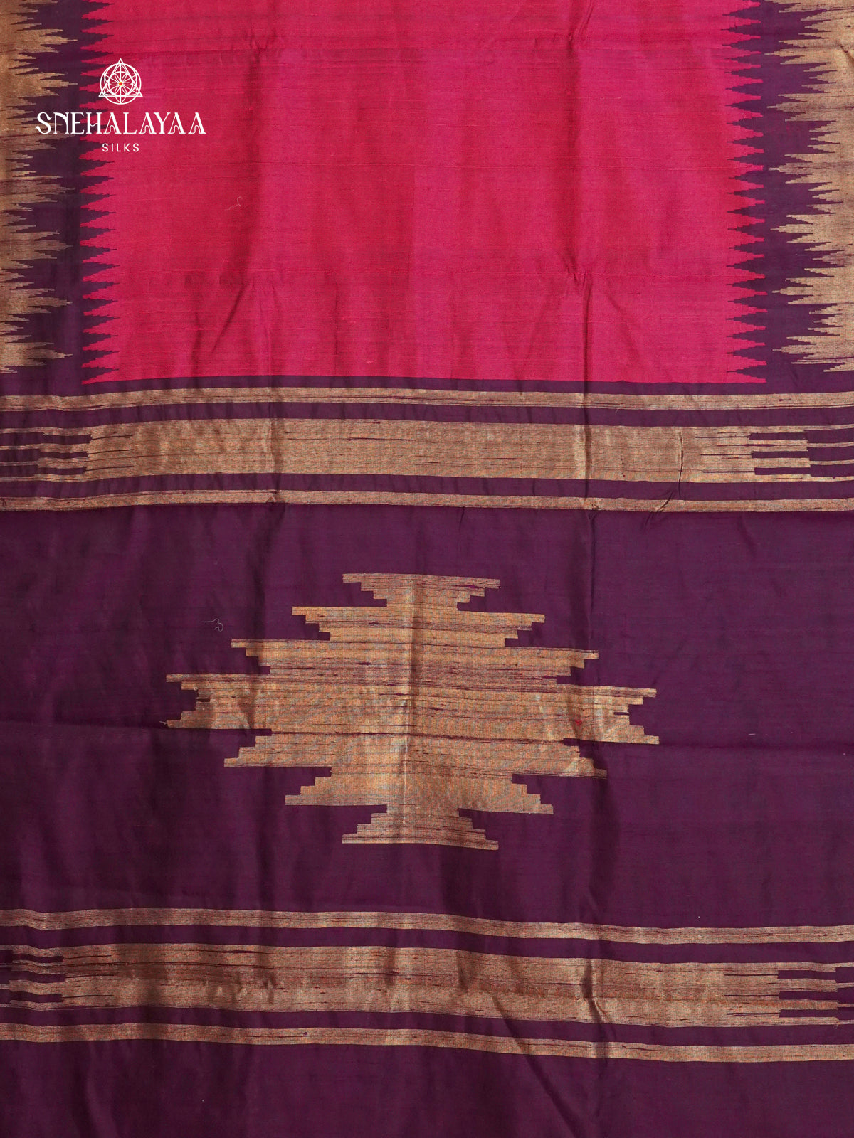 Wine Red Dupion Silk Saree