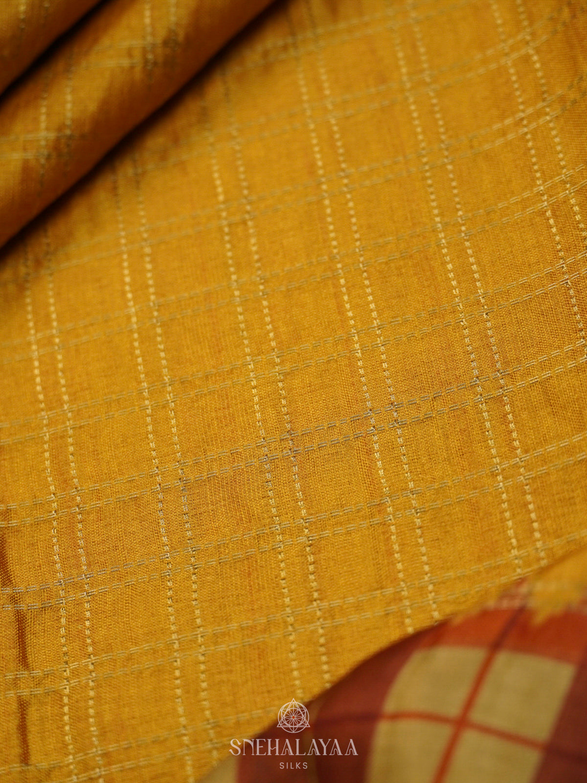 Mango Yellow Tussar Saree
