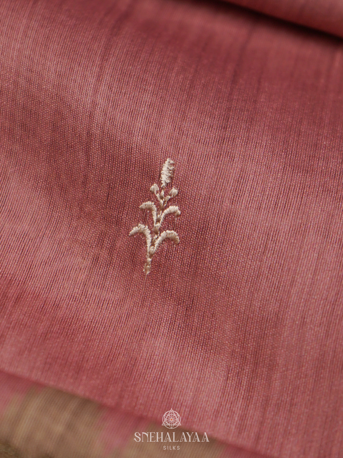 Pale Pink Munga Tussar Saree