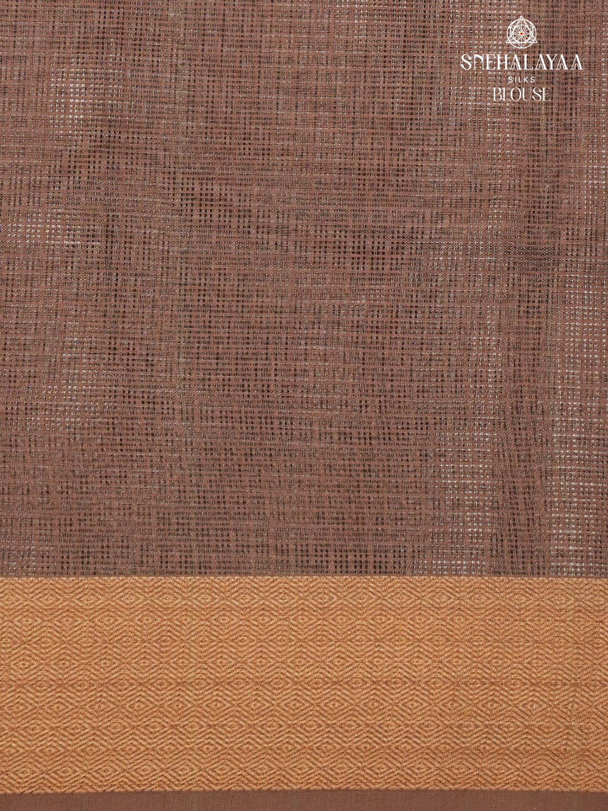 Brown Printed Kota Saree