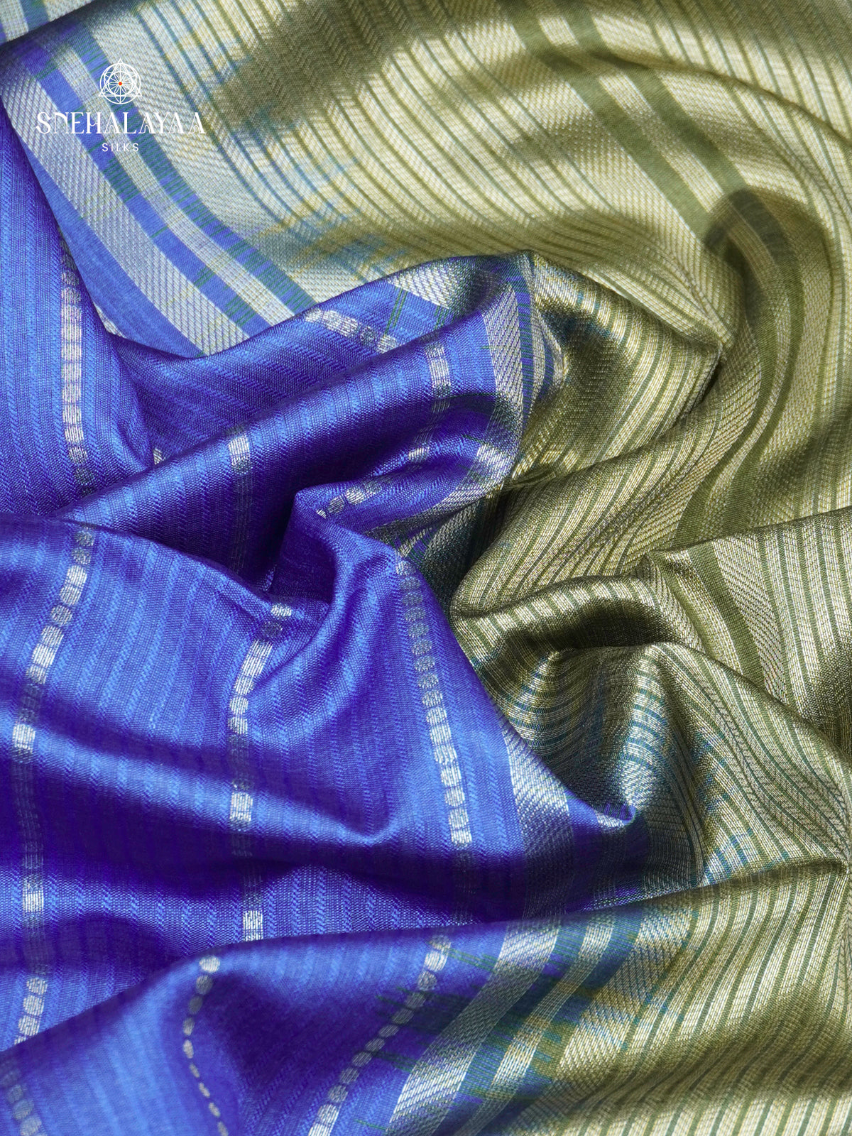 Rich Blue Jute Saree