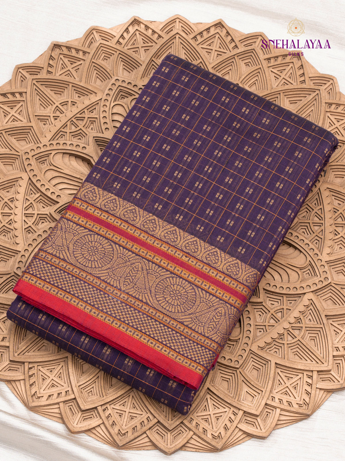 Purple Kanchi Cotton Saree