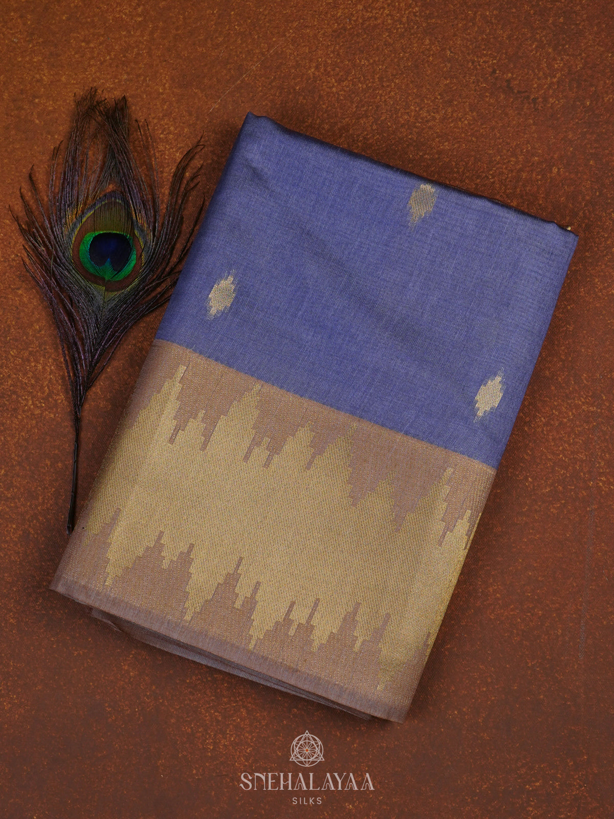Indigo Jute Saree