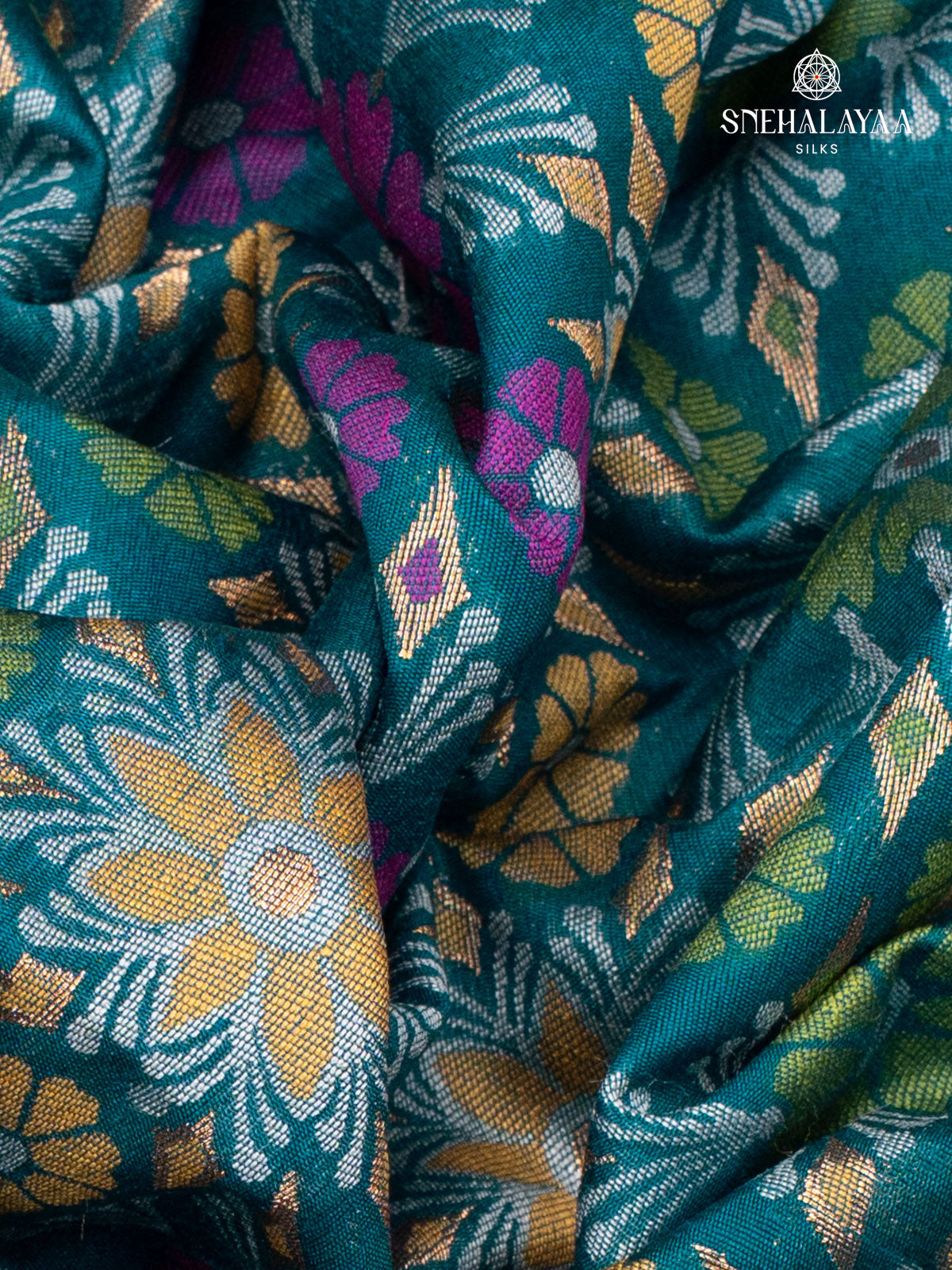 Blue Ikat Silk Saree