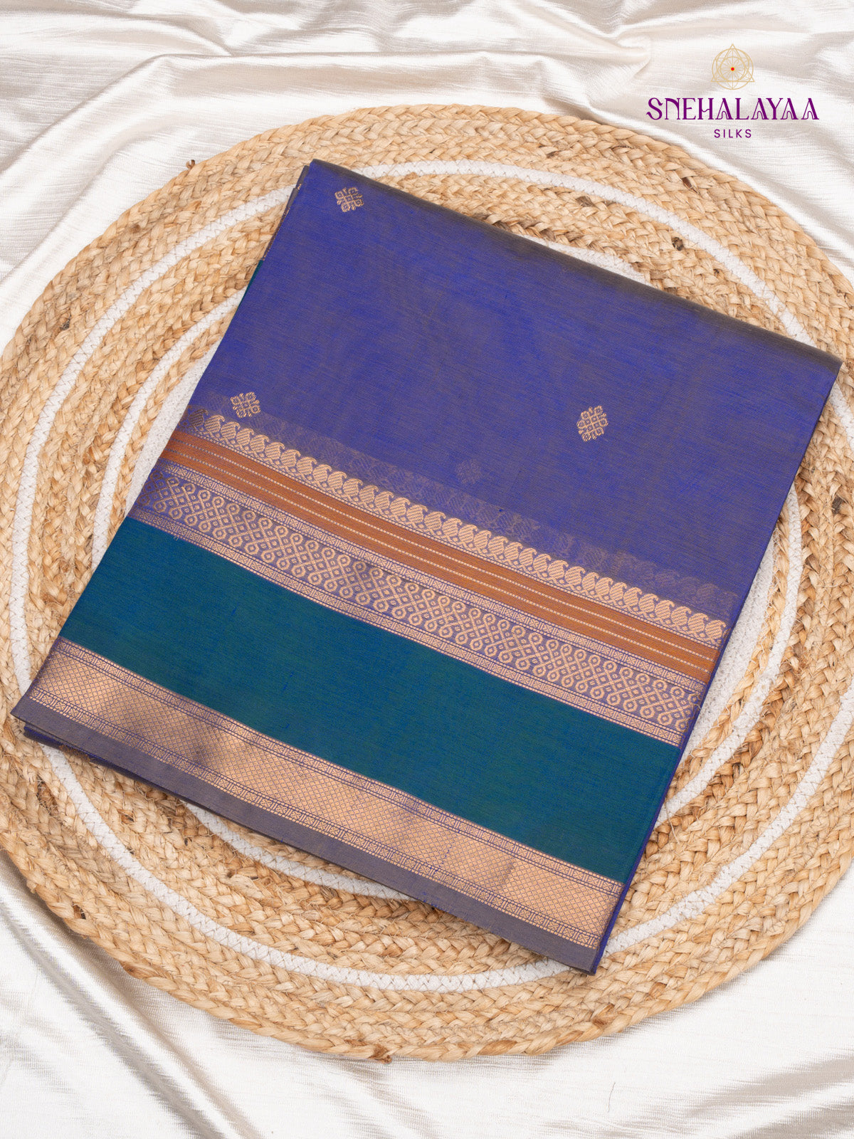 Light Blue Kanchi Silk Cotton Saree