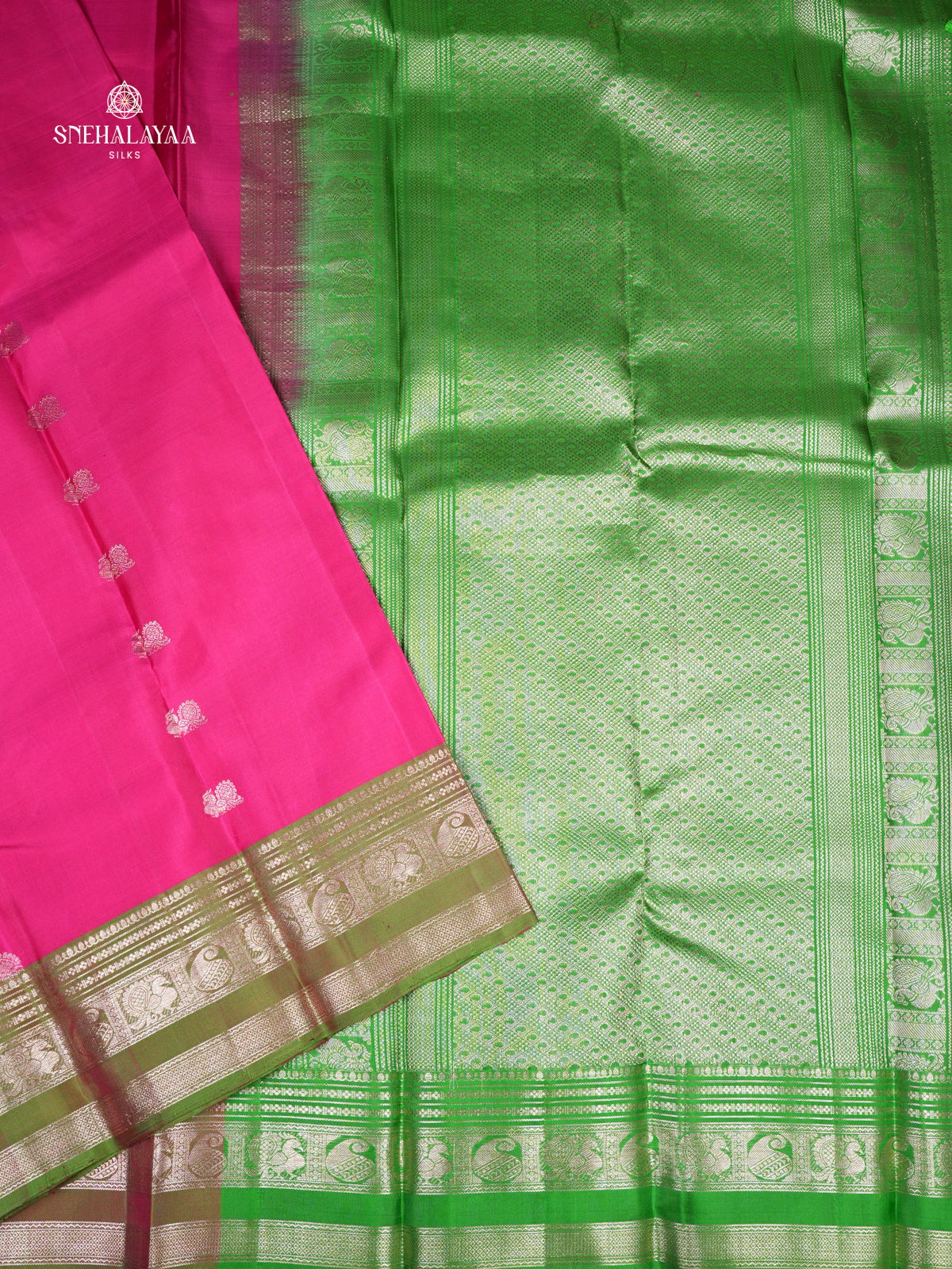 Rani Pink Kanjivaram Silk Saree