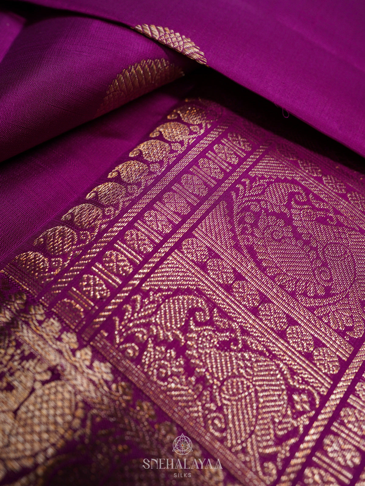 Magenta Kanjivaram Silk Saree