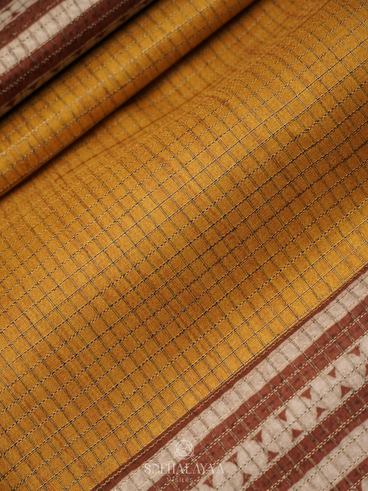 Yellow Tussar Saree