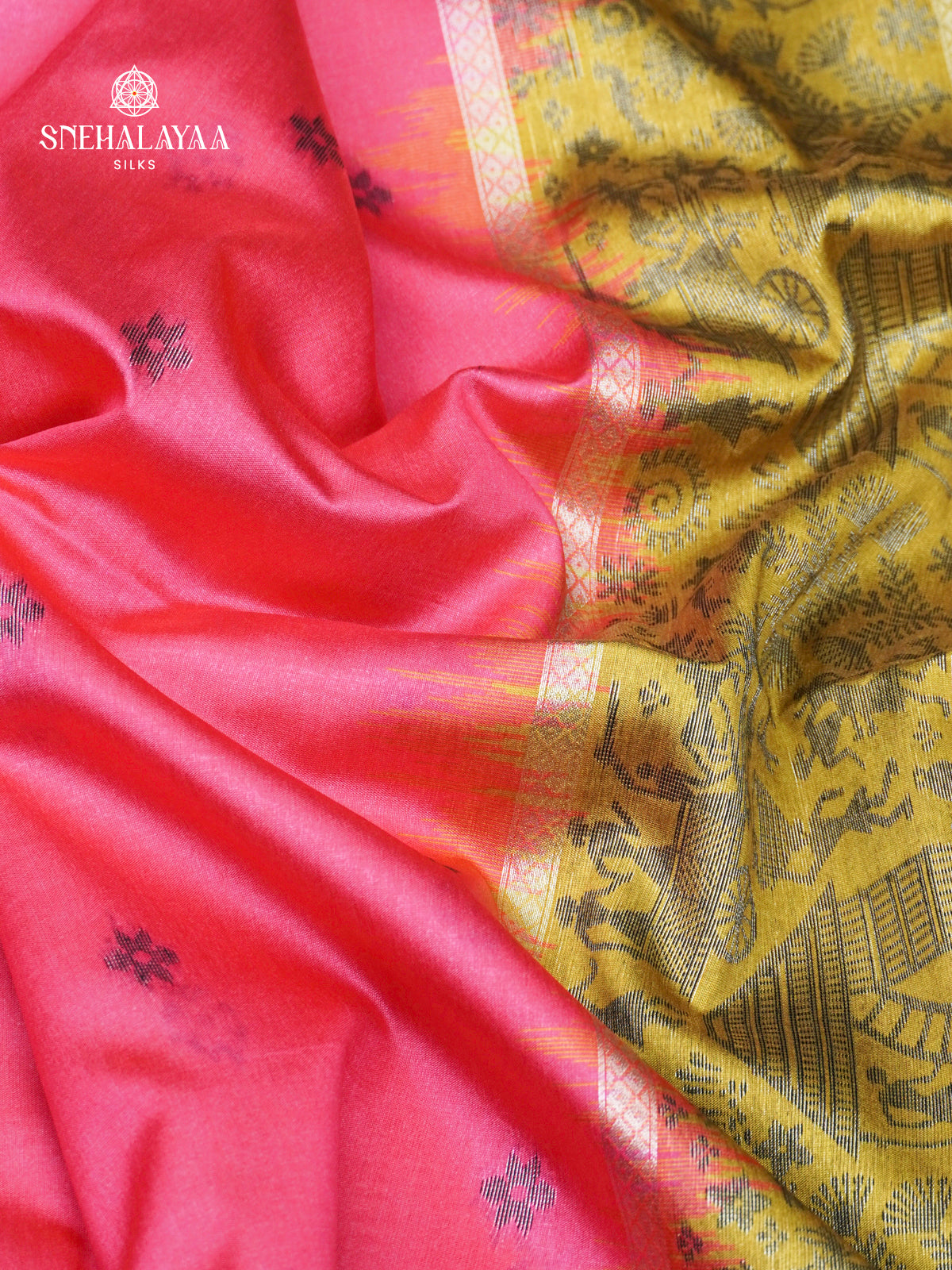 Rani Pink Jute Saree