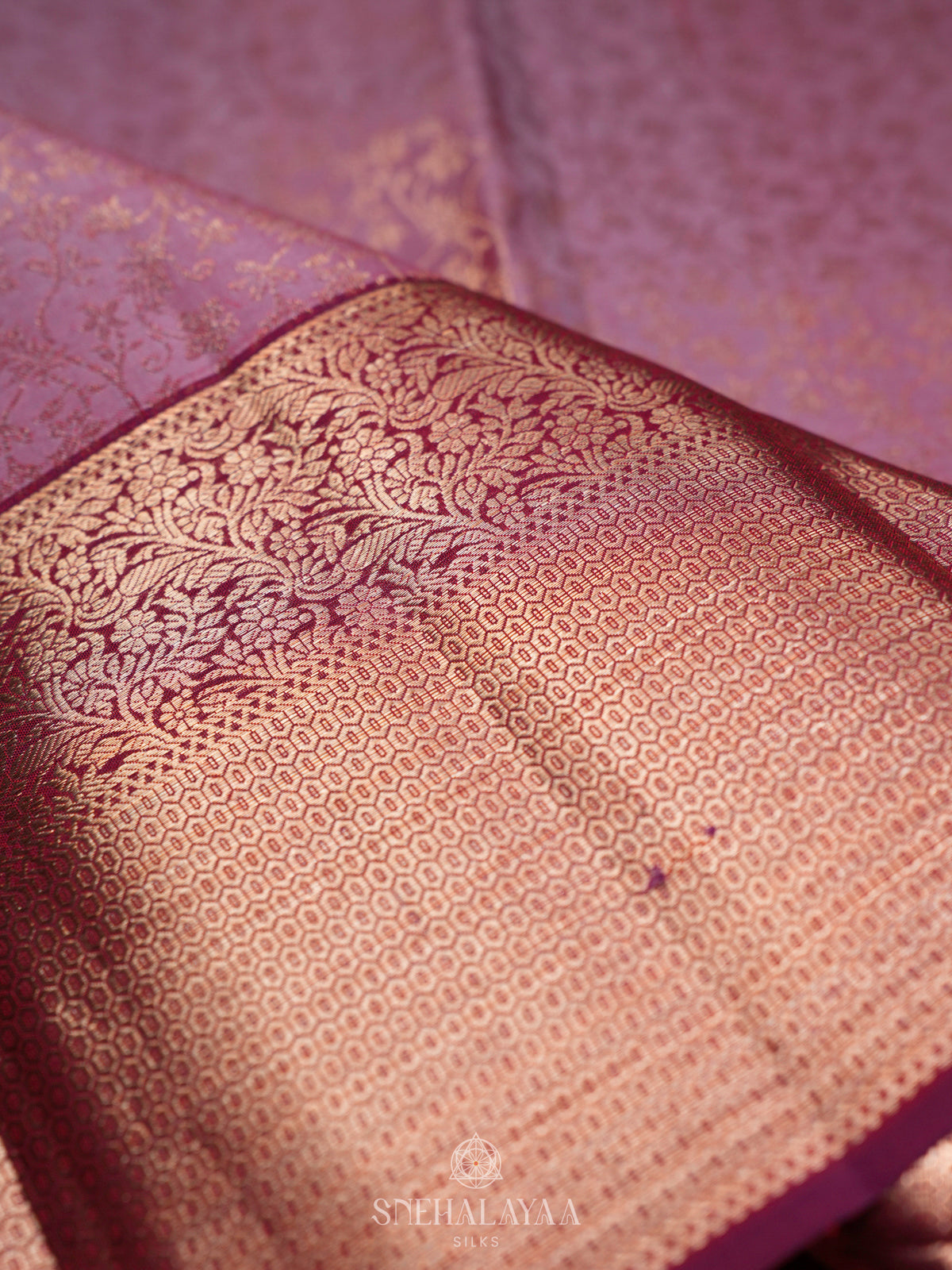 Lavender Kanjivaram Silk Saree