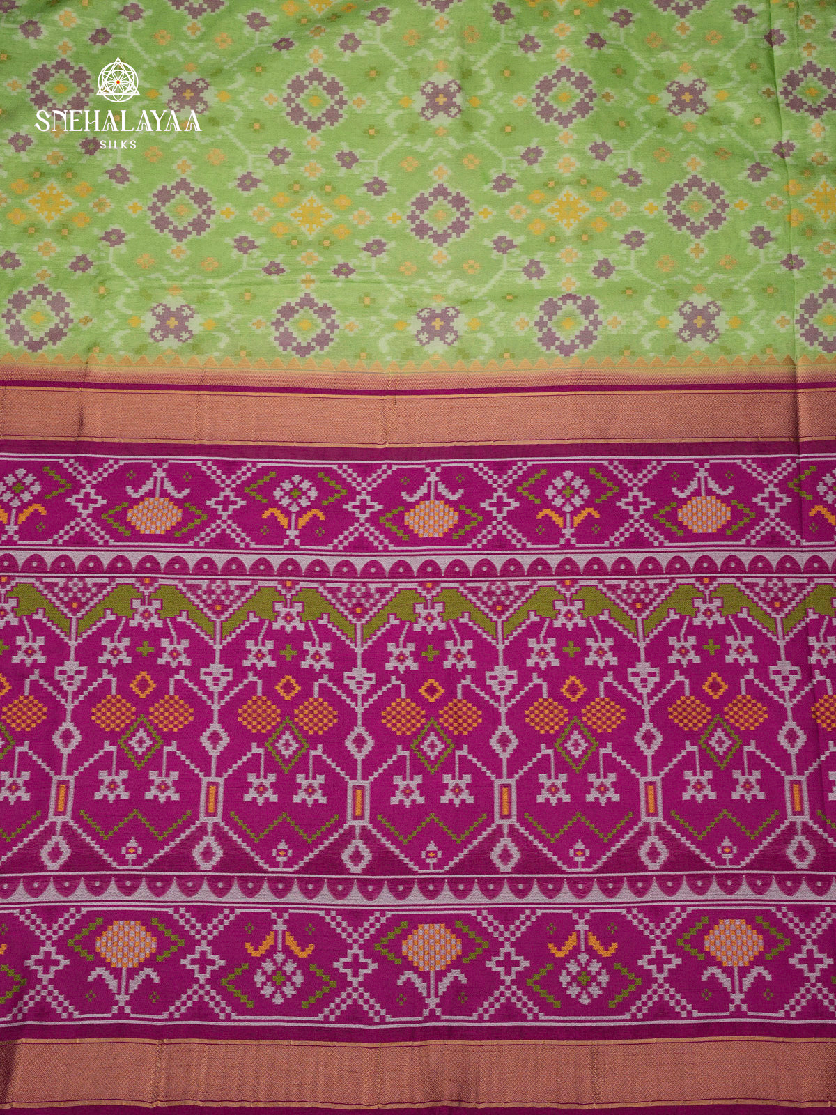 Teal Green Ikat Saree