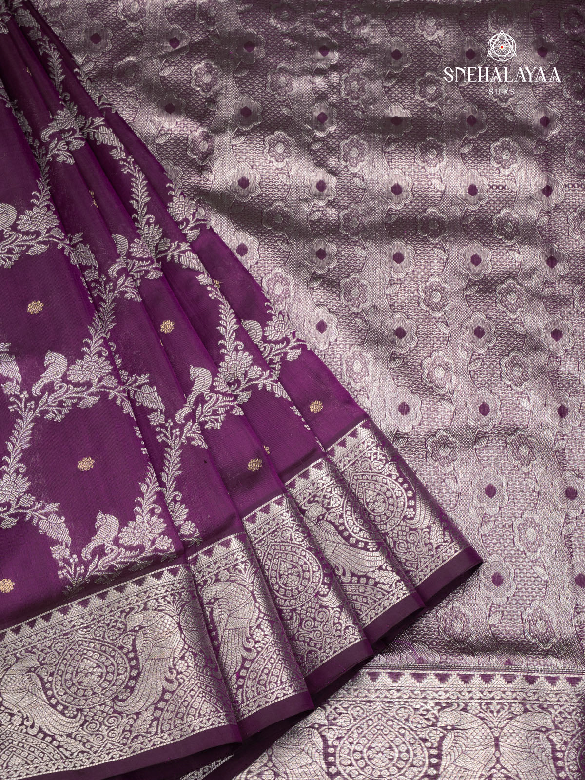 Purple Venkatagiri Silk Saree