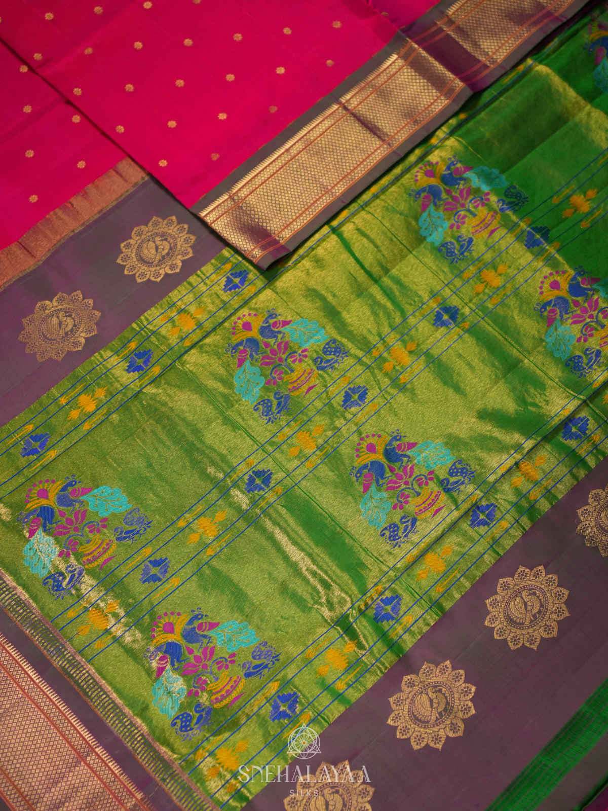 Pink Kanjivaram Silk Saree