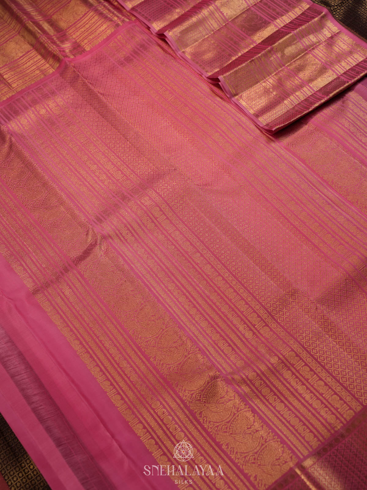 Chocolate Brown Kanjivaram Silk Saree