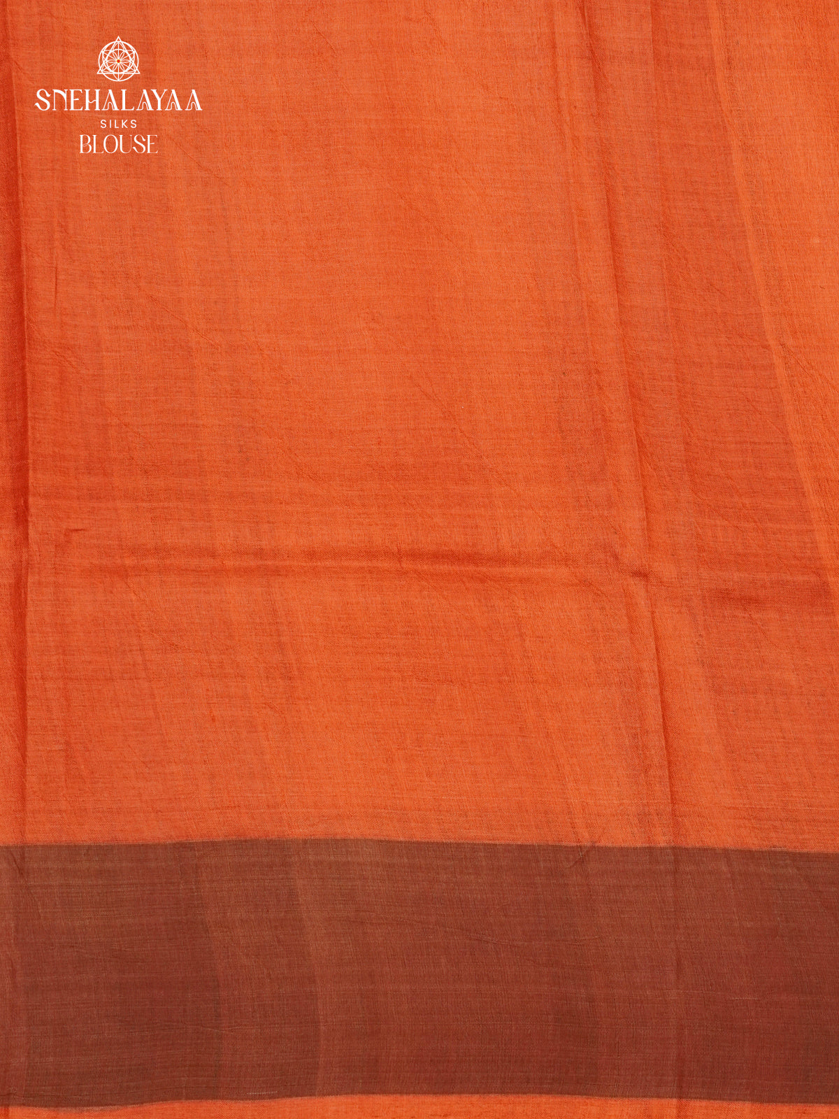 Rust Orange Tussar Saree