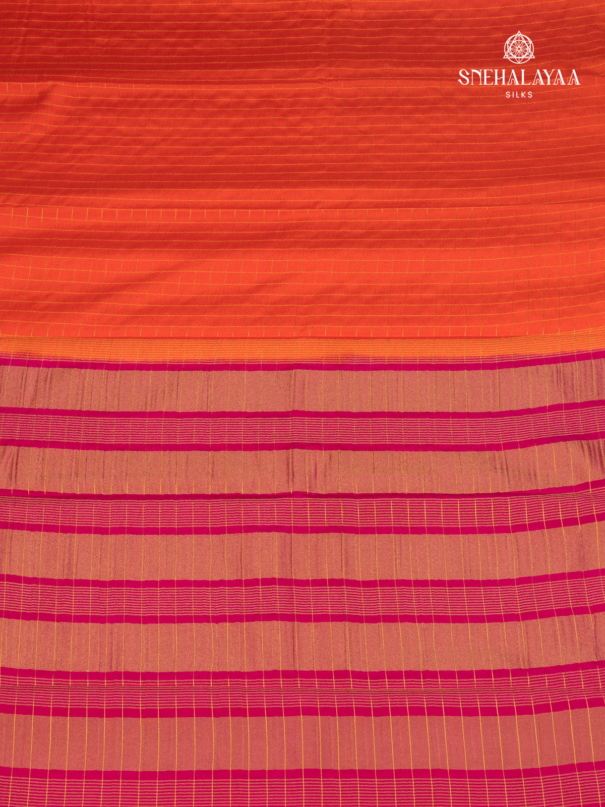 Orange Mysore Silk Saree