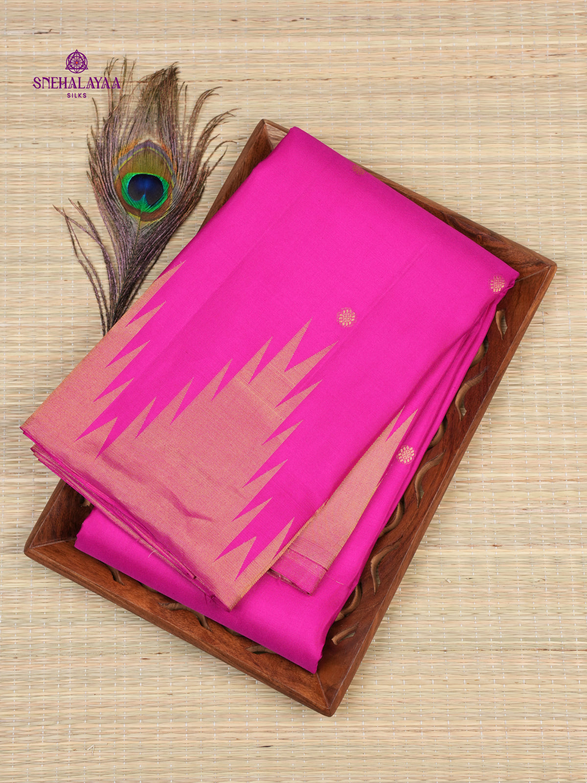 Rani Pink Kanjivaram Silk Saree