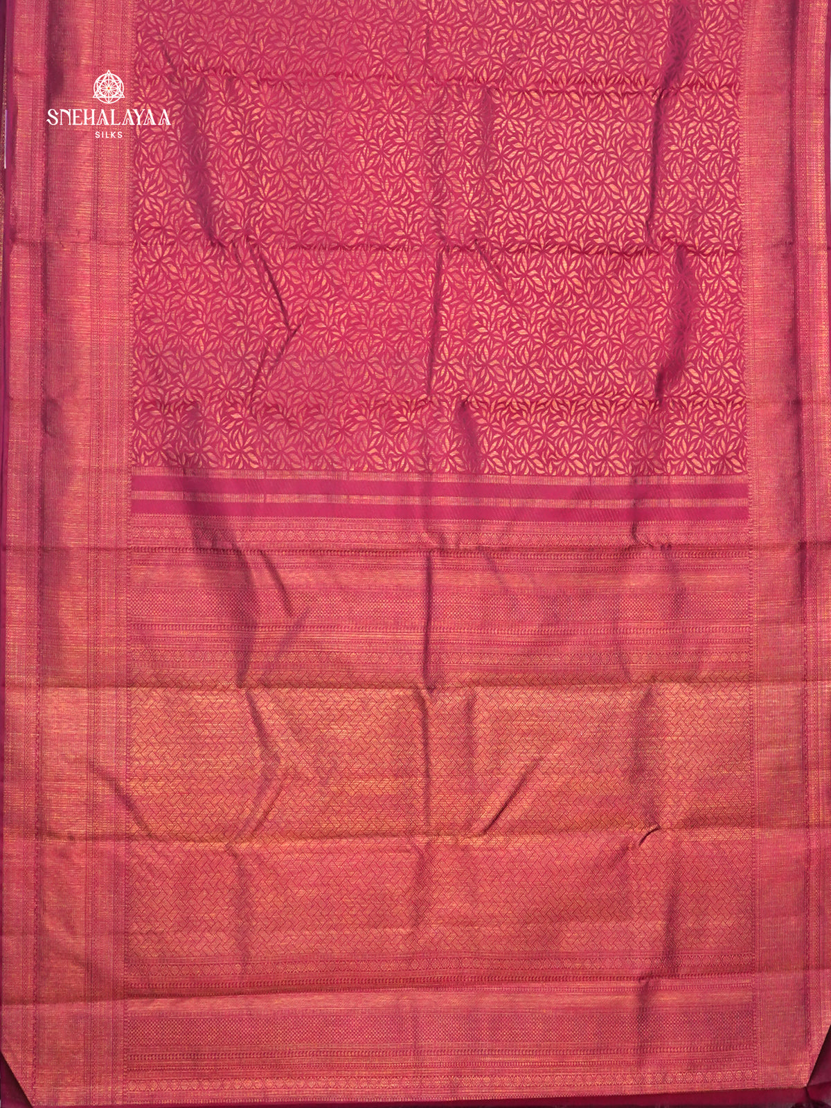 Raspberry Pink Kanjivaram Silk Saree