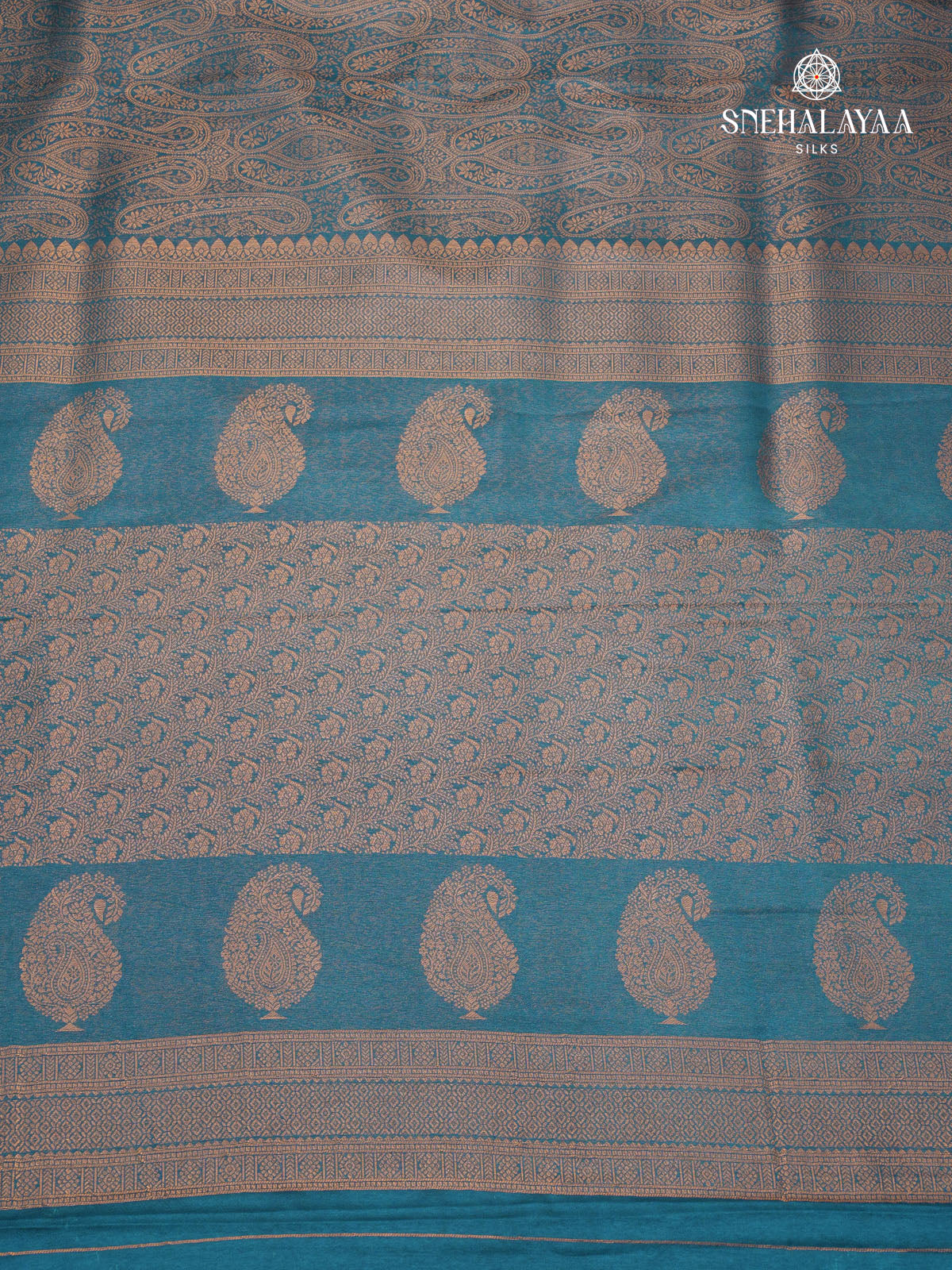 Peacock Blue Soft Silk Saree