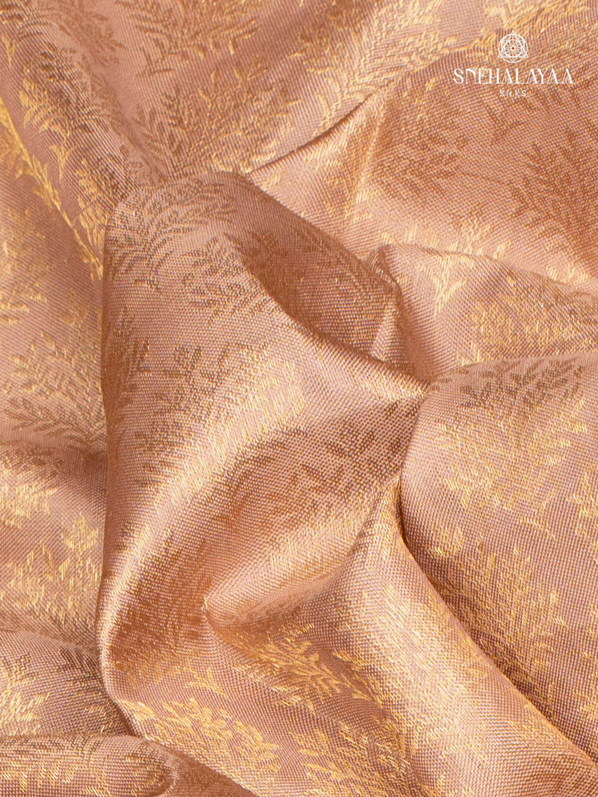Beige Peach Kanjivaram Silk Saree
