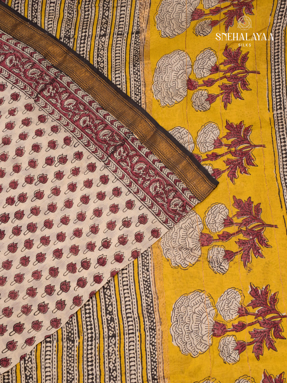 Off White Chanderi Saree