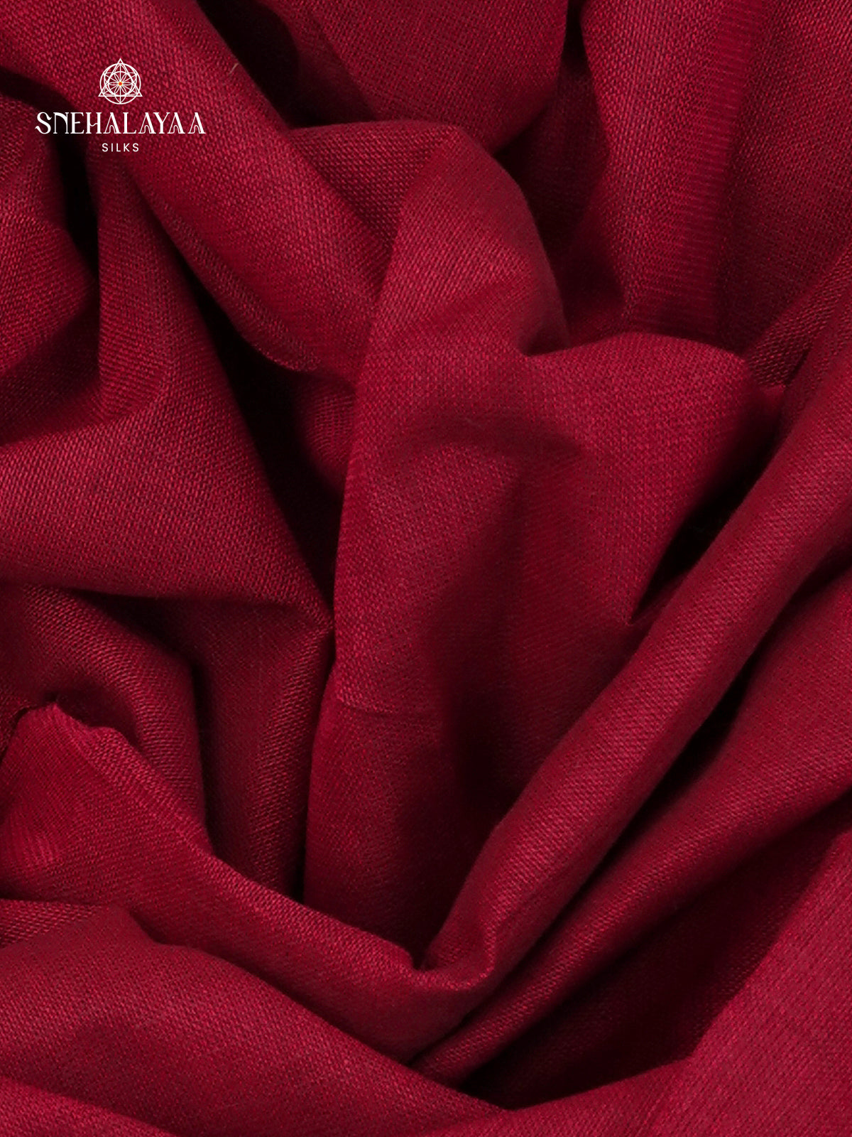 Maroon Kanchi Cotton Saree with Traditional Zari Border